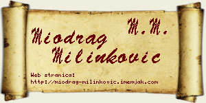 Miodrag Milinković vizit kartica